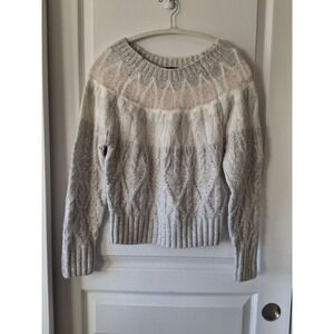 White House Black Market XS Pullover Sweater Cable Knit Holiday Cozy Warm Winter